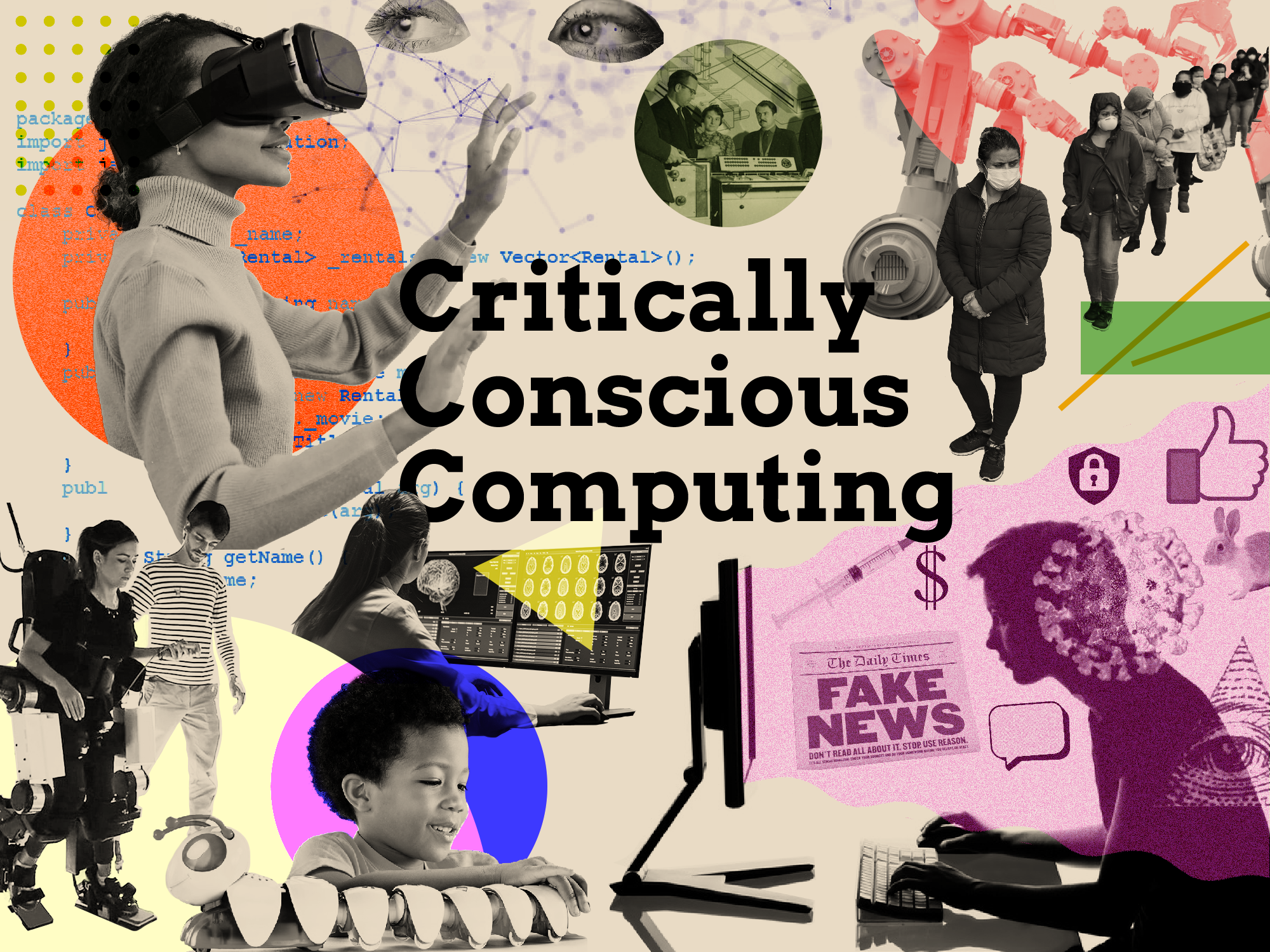 Several applications of computing, including VR, news, robotics, information, and automation.